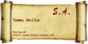 Samu Anita névjegykártya